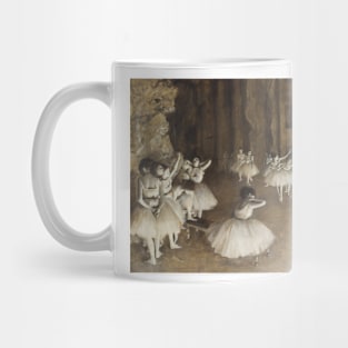 Ballet Rehearsal on Stage by Edgar Degas Mug